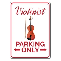 violinist parking sign metal tin sign metal signviolinist sign violinist gift for violin player sign violin player gift vi