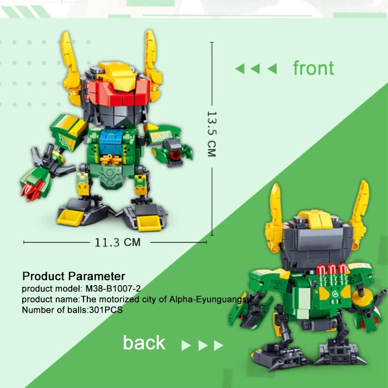 Креативные фигурки Sluban City модель робота Alpha Mecha конструктор сделай сам игровой