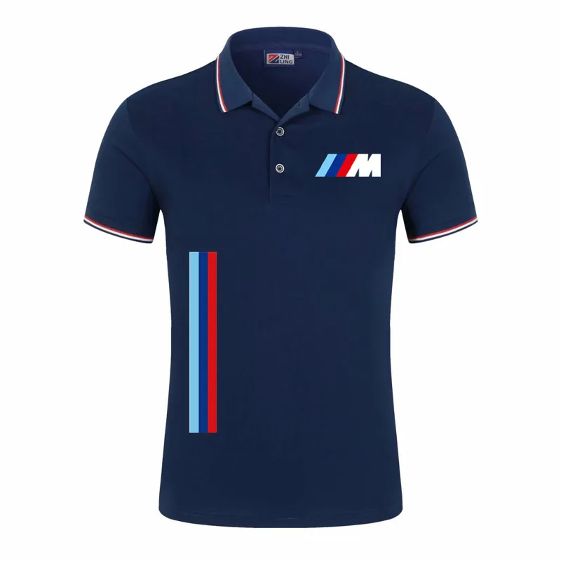 

Middle-aged men's simple short-sleeved 2021 summer print T-shirt lapel casualT-shirt simple sportswear men Pure cotton Quick dry