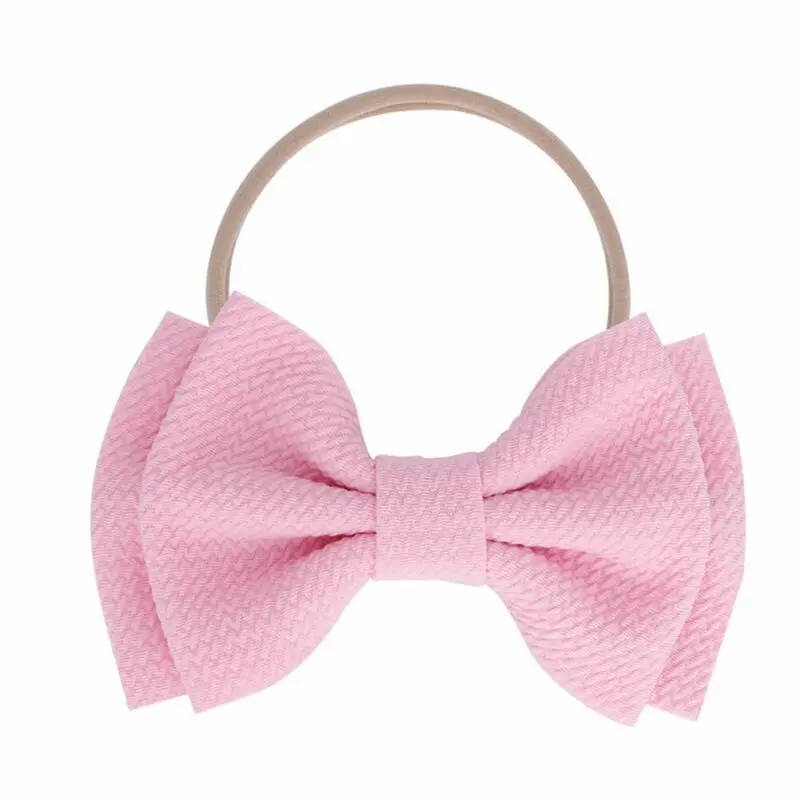 9 цветов милые повязки на голову с большим бантом двухслойные нейлоновые для