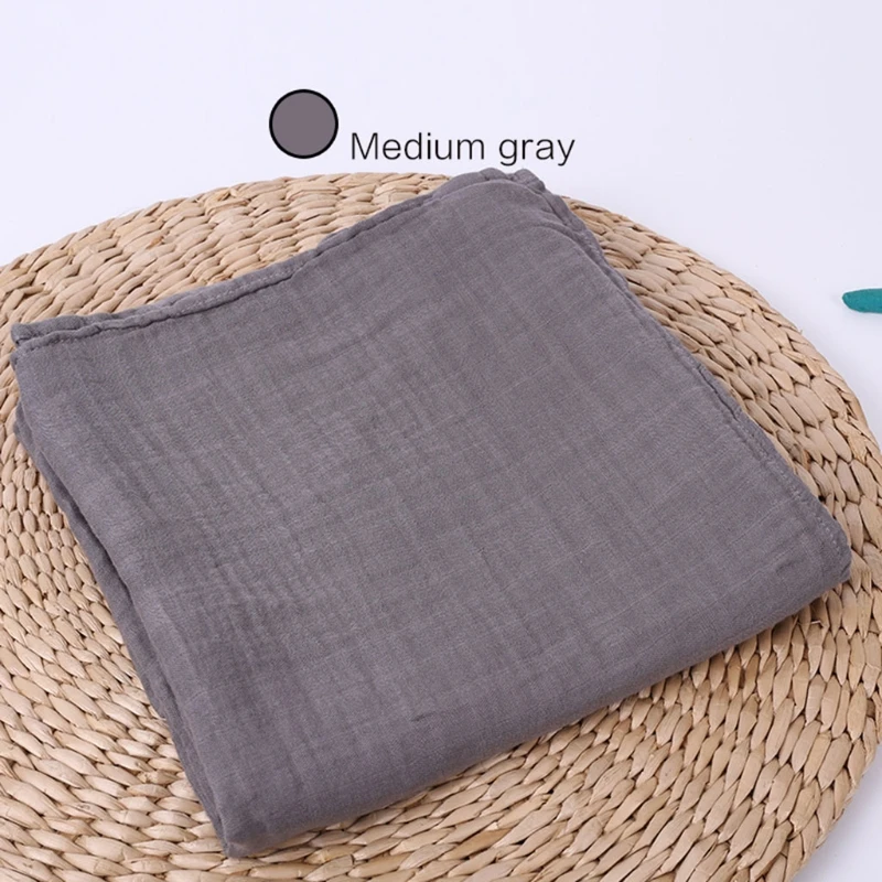 Manta receptora de muselina de fibra de bamb&uacute; para beb&eacute; reci&eacute;n nacido, saco de dormir de gasa de ba&ntilde;o de 2 capas, funda para cochecito de 120x120cm-5