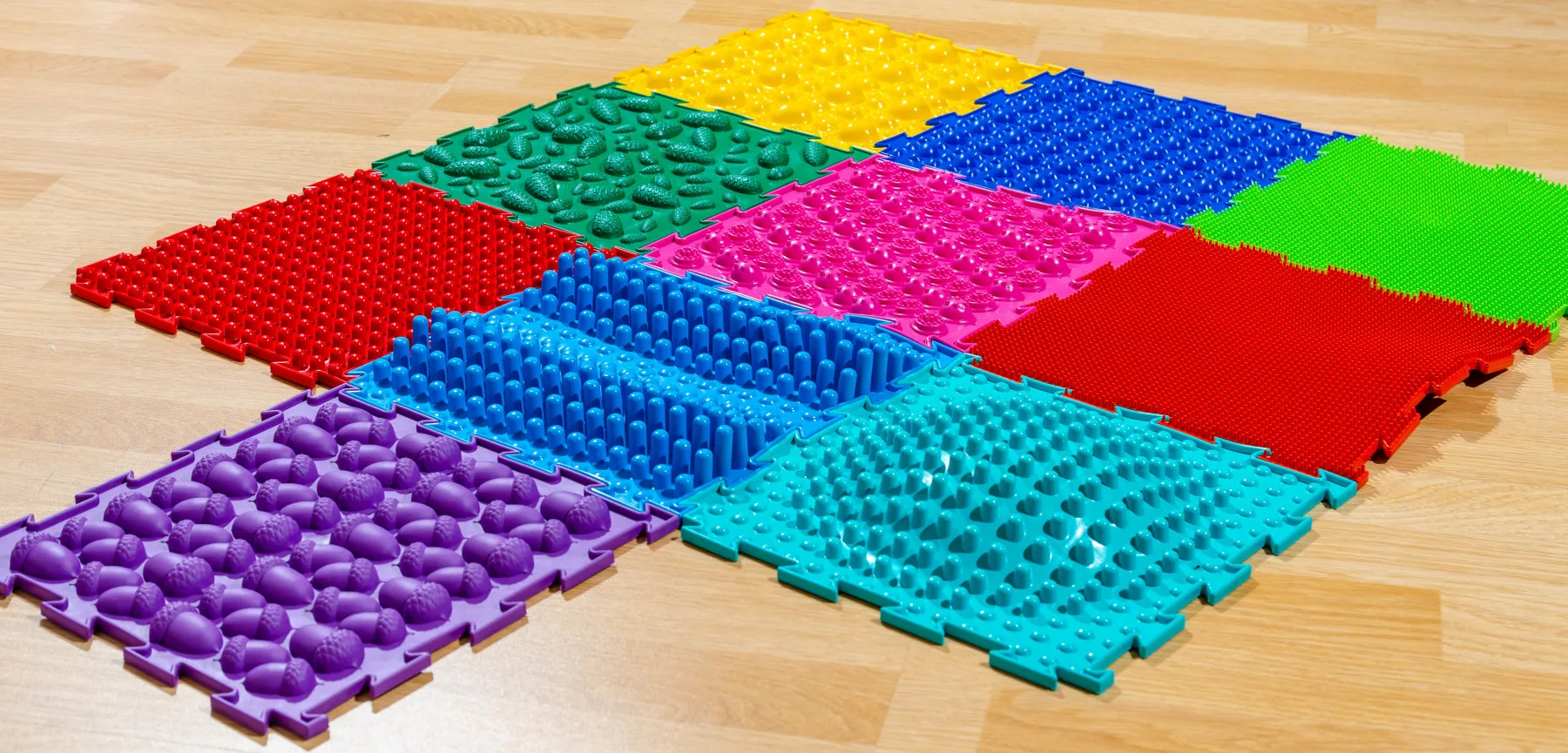 Детский Массажный коврик Ортодон набор Ассорти №10 (10 пазлов)|Коврики