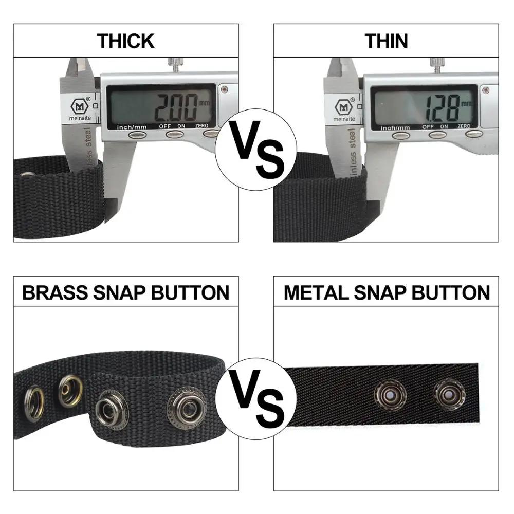 

Duty Belt Keeper with Double Snaps for 2" Wide Belt Security Tactical Belt Police Military Equipment Accessories (Set of 4)