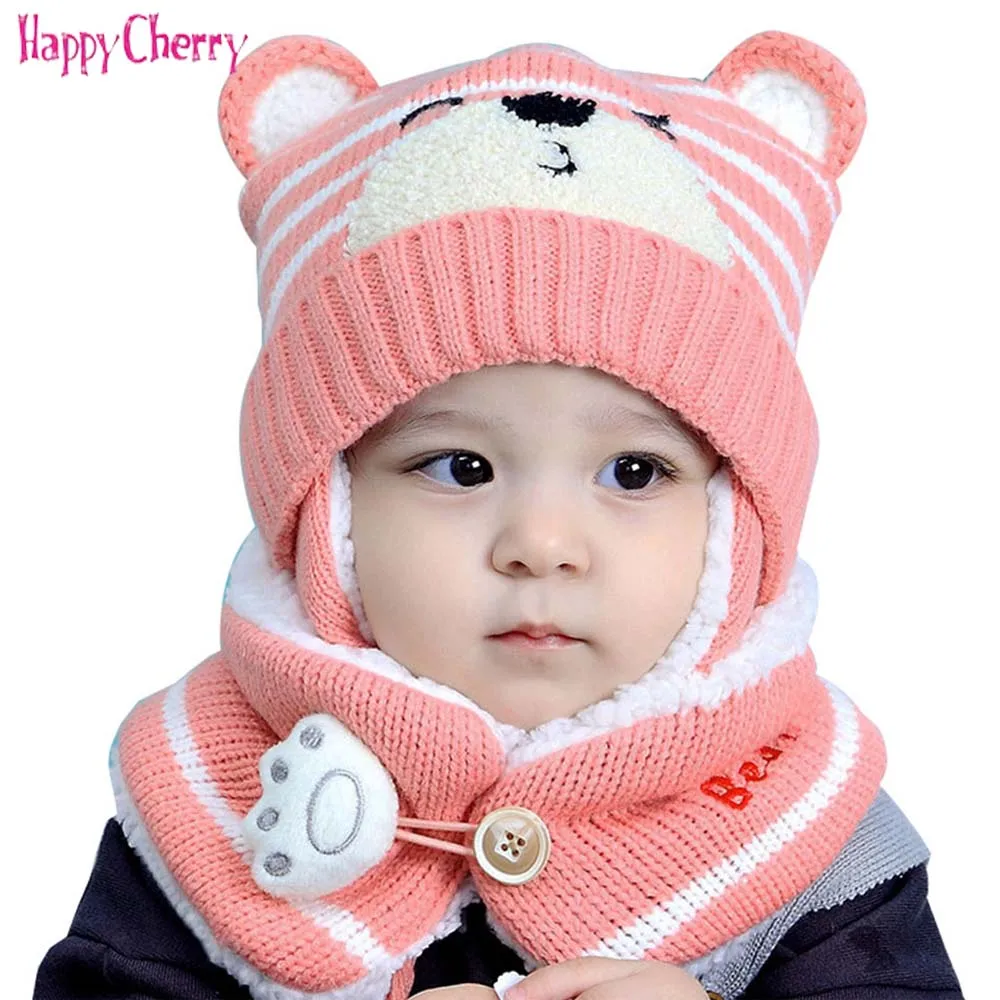 2 шт./компл. модные вязаные шапки для новорожденных теплый помпон Круглый