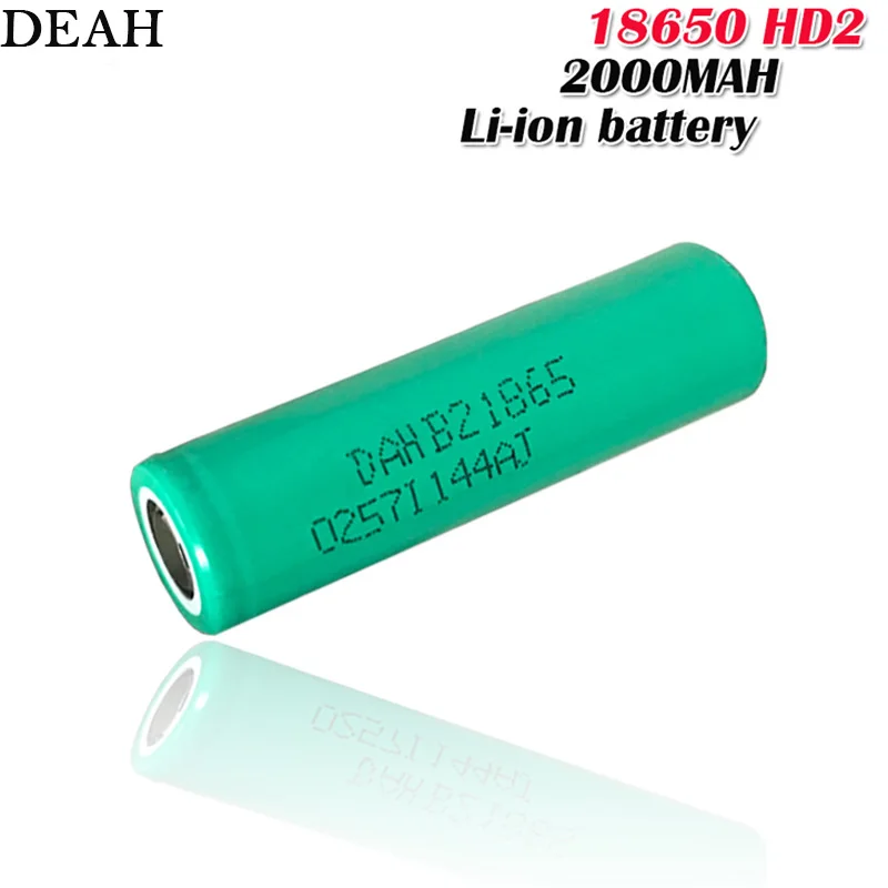 1 шт. оригинальный HD2 3 7 v 2000mah 18650 литий ионный аккумулятор разряда 25A для LG сигарет