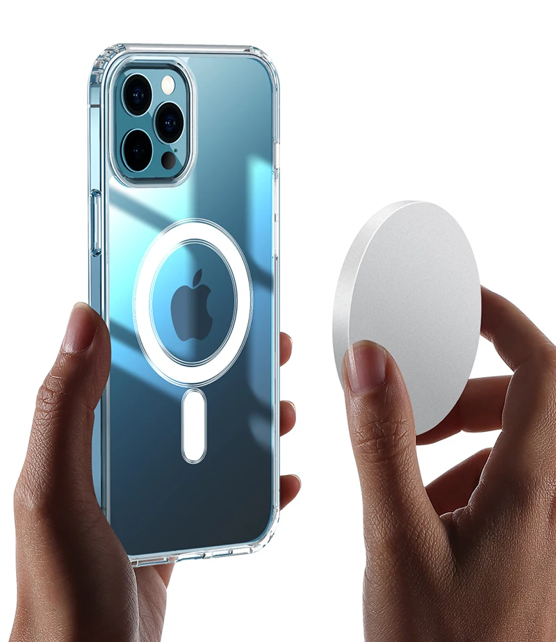 

10pcs Original Official Wireless Charging Transparent Back Clear Cover Wireless Magnetic Case iPhone 12 Mini 11 Pro Max capa