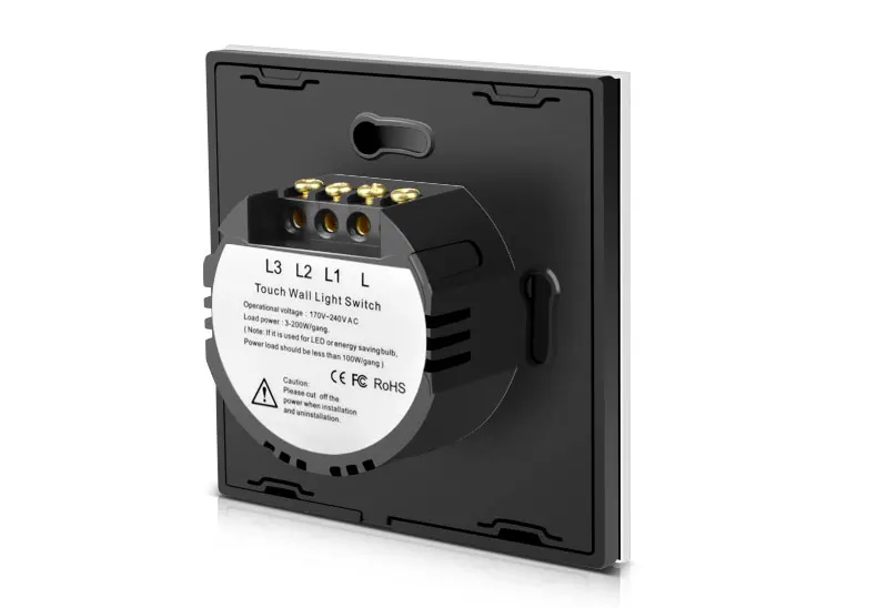 Сенсорный экран Сенсор светодиодный светильник Переключатель 220V 1/2/3 Стекло настенный сенсорный выключатель Управление Панель модуль стандарта ЕС, США, Великобритании Стандартный не диммер