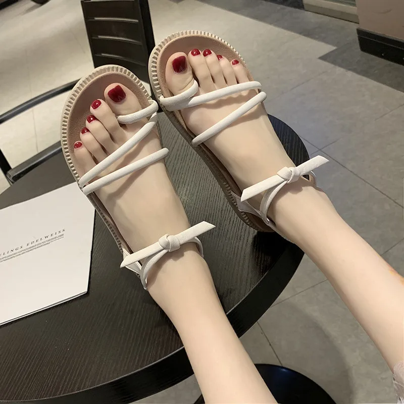 

Fashion Womens Shoes 2021 Beach Sandals Med Strappy Heels Suit Female Beige Espadrilles Platform Clogs Wedge All-Match Luxury Su