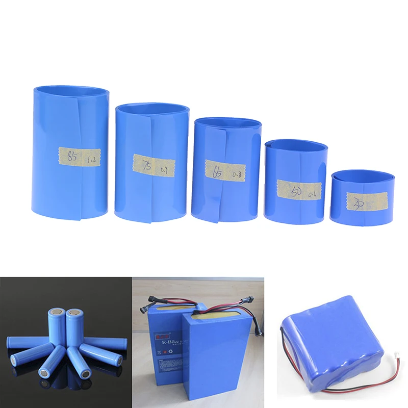 

65 75 85 Mm 18650 Lithium Battery Heat Shrink Tube Li-ion Wrap PVC Shrinkable Film Tape Sleeves Battery Pack Heat Shrinking Film