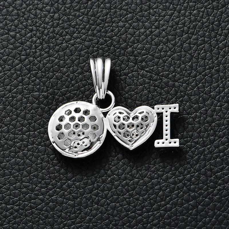 

fashion necklace Hip hop popular Love Couples Pendant mosaic AAA Cubic Zirconia Valentine's Day birthday Cuban chain jewelry2020