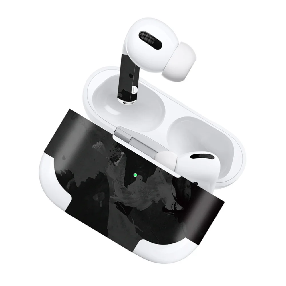 

Watercolor Design Earphone Skin Sticker Wireless Earbud Box Sticker Protective Stickers Compatible for Airpods Pro (Bl