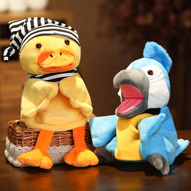 2 узора плюшевые игрушечные Ручные куклы птички 28 см игрушки попугай Спящая утка