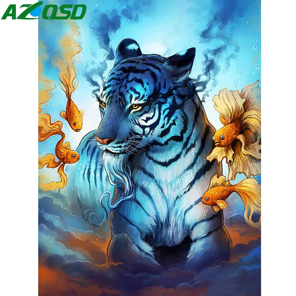 

Алмазная вышивка AZQSD, бриллиантовая вышивка, квадратная картина, животное, вышивка крестиком, украшение для дома