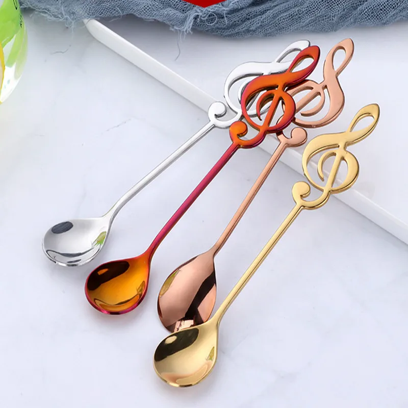 1 шт. музыкальная кофейная ложка в форме нот совок для перемешивания кофе