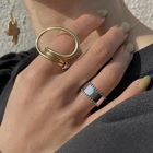 Женское кольцо на указательный палец, с асимметричным искажением