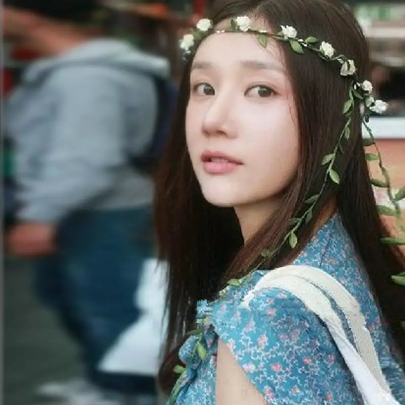 

Small Fresh Wreath Fairy Hair Accessories Wreath Korean Bride Bridesmaid Headdress Seaside Vacation Photo Photography Props