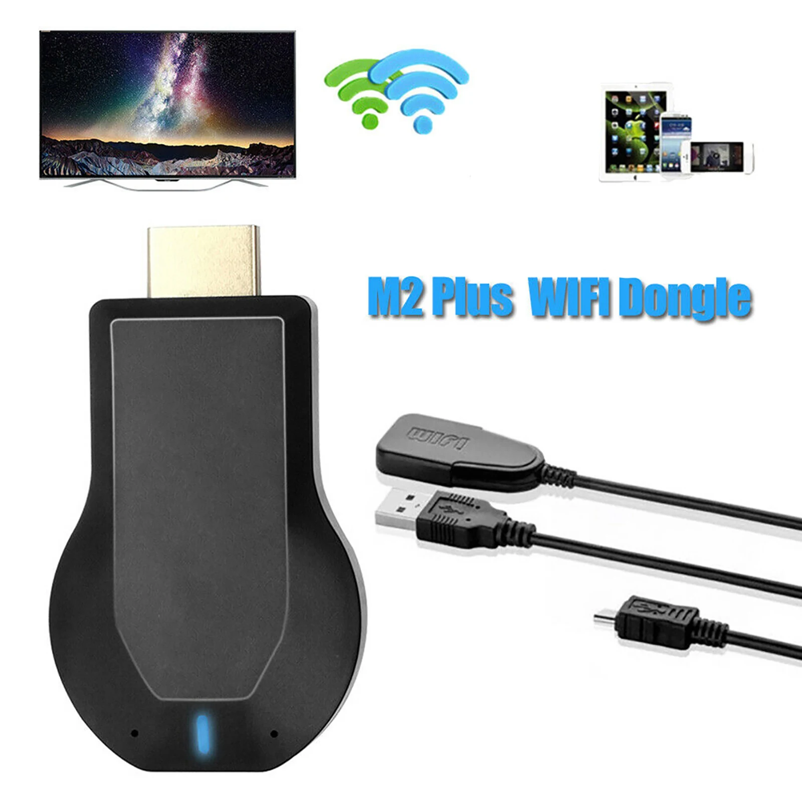 

1pcs Wireless Display Receiver WiFi Dongle Screen Mirror 1080P HDMI TV Stick Support Airplay DLNA Miracast for home theater Game