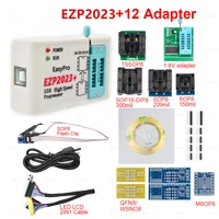 newest ezp2023 usb spi programmer full set 12 adapter support 24 25 93 95 eeprom flash bios for windows 2000 xp vista 7 8 10
