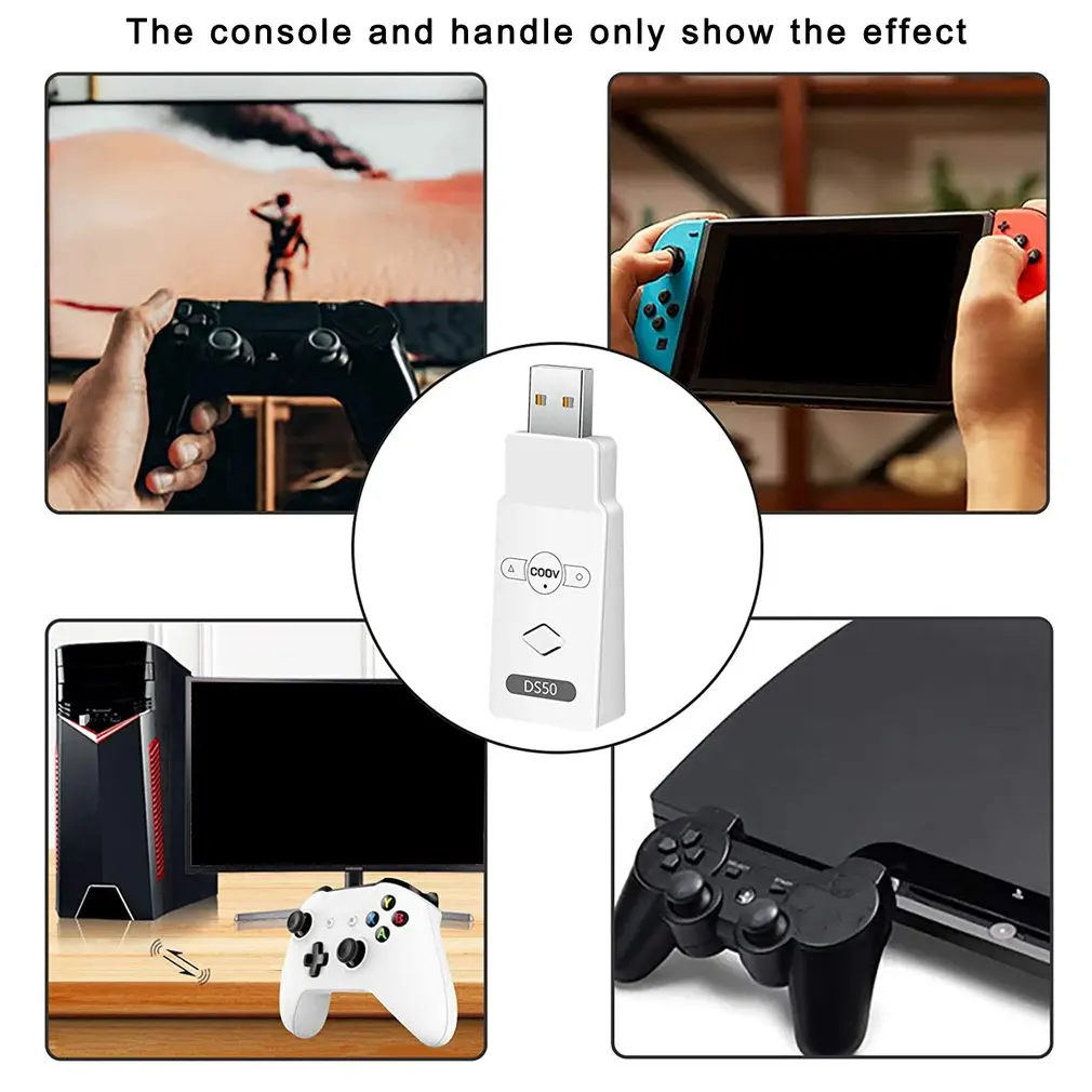 DS50 Durable Portable Wireless Controller Adapter With Smart LED Indicator High Speed Sensitive | Электроника