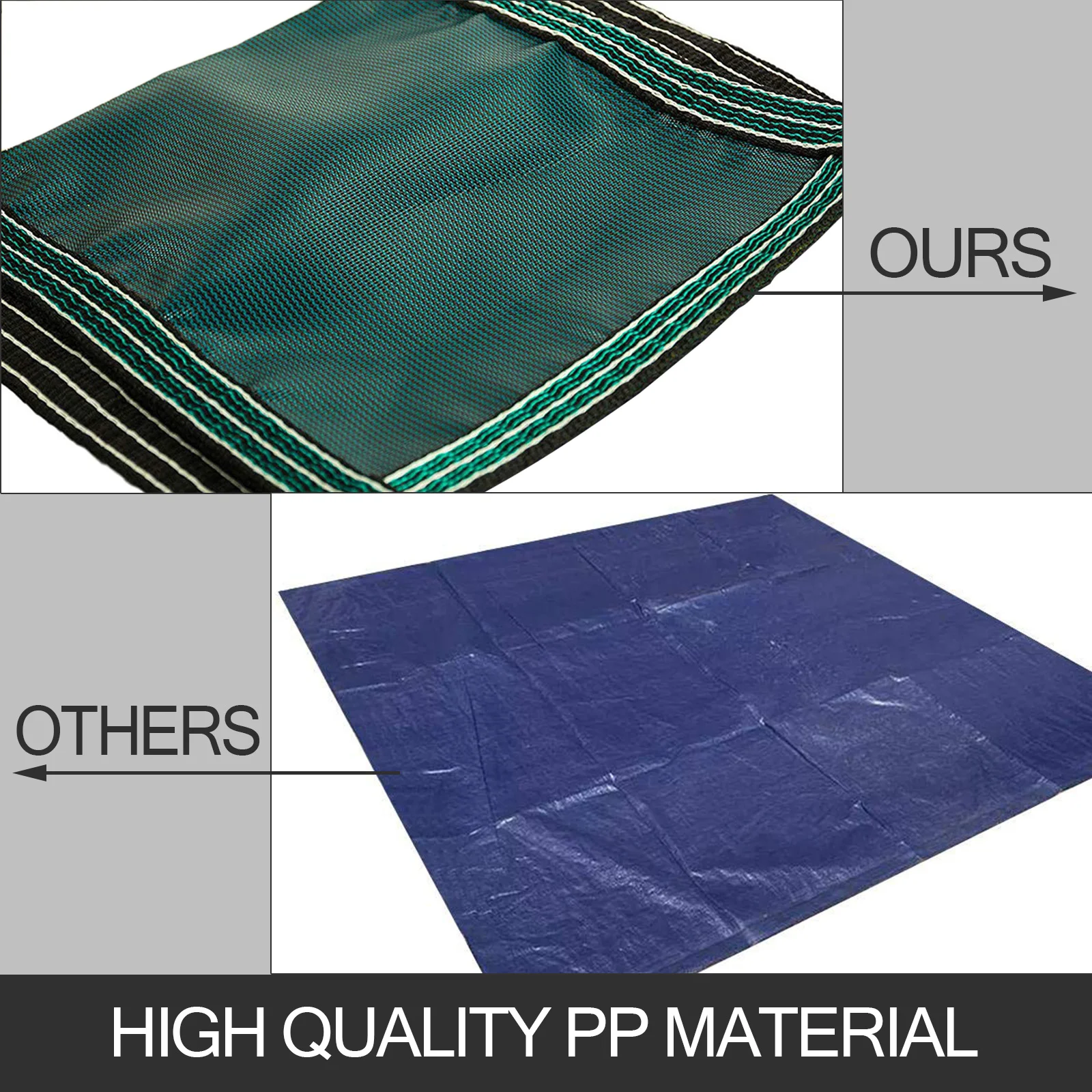 VEVOR-cubierta de seguridad para piscina rectangular, cubierta de malla verde s&oacute;lida para piscina, de seguridad para invierno-2