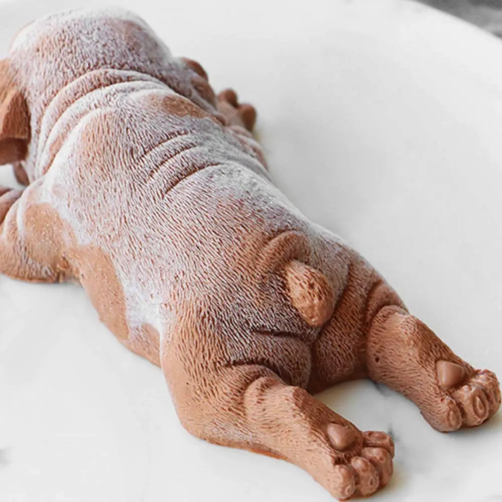 Силиконовая форма в виде собаки 3D печенья сделай сам для украшения торта топпера