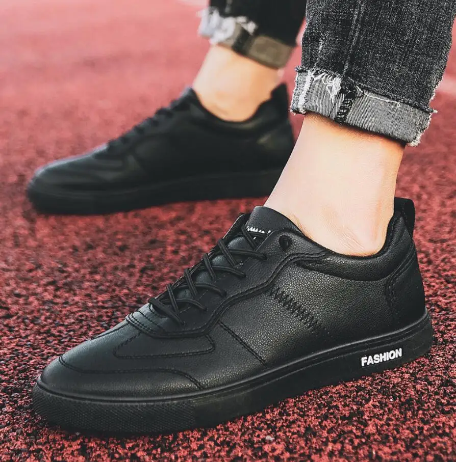 Дизайнерская белая кожаная обувь Мужская высококачественная повседневная в