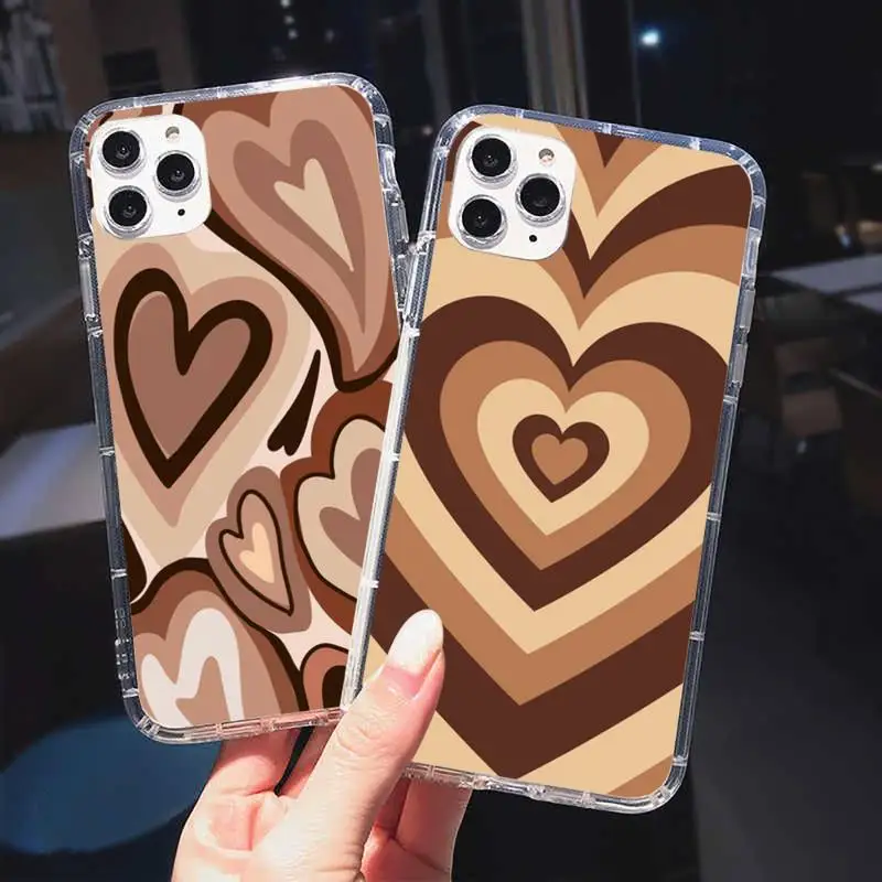 Латте кофе Любовь Сердце телефонный кейс для Samsung Galaxy прозрачный iPhone 11 12 mini pro XS MAX 8