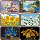 Винтажный цветной цветочный постер, металлические знаки, металлическая жестяная пластина в виде бабочки для гостиной, домашний Настенный декор