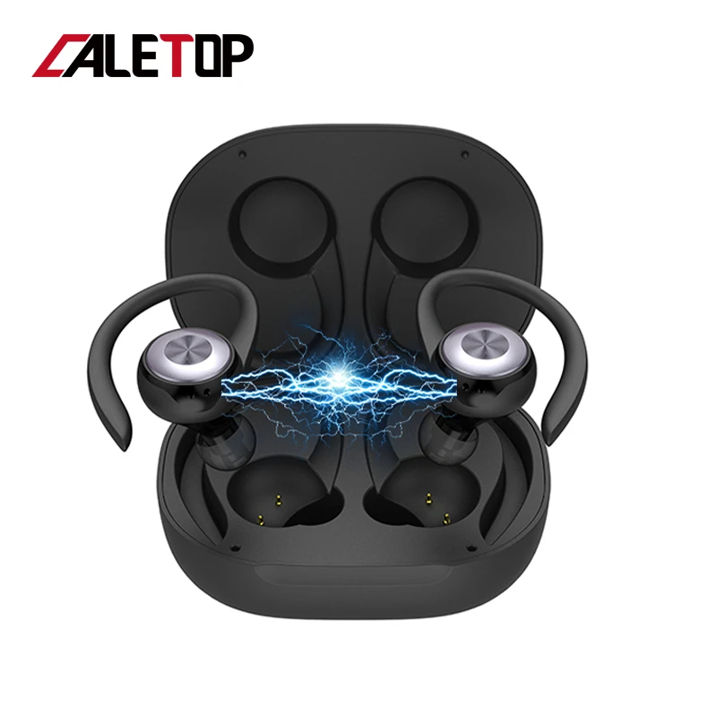 CALETOP TWS Bluetooth 5.0 Earphone Sports Wireless Earphones Ear Hook Noise Reduction Headphones Stereo Sound Headset with MIC