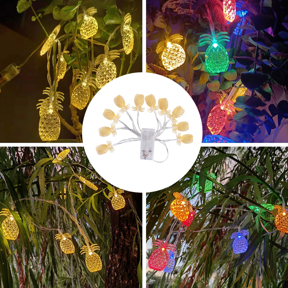 

Светодиодная гирлянда с ананасами, праздничное освещение, украшение для растений, сказочные огни, уличное украшение на Рождество, день рожд...