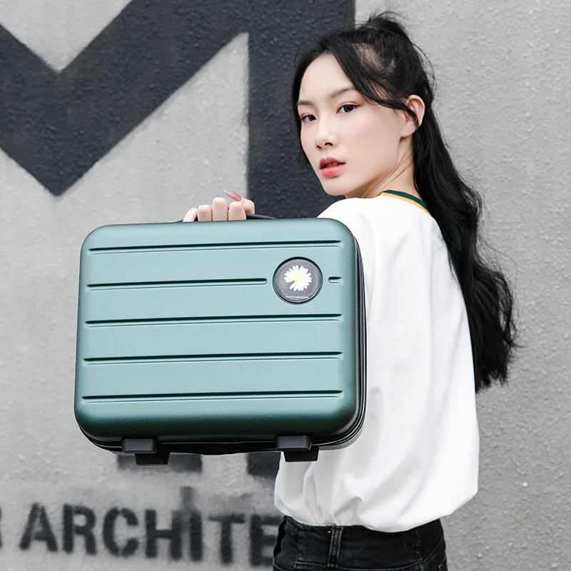 Mini Cosmetics Storage Bag Waterproof Travel Suitcase 16 Inch Make-Up Case Portable Case Small Luggage Large Capacity