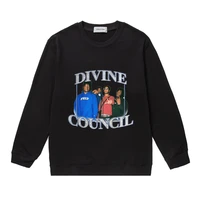 old school vintage 90s divine council premium round neck sweater trendy hip hop print sweatshirt men women rap popular pullover