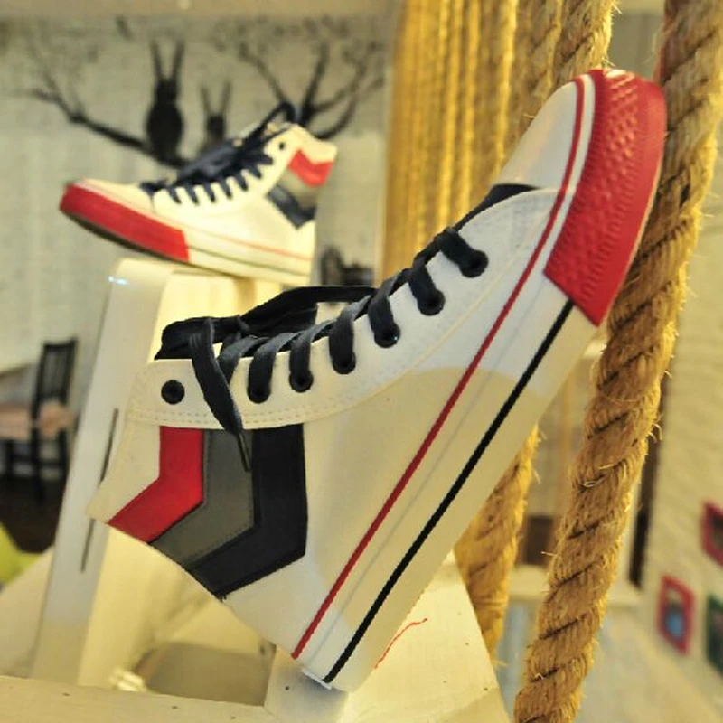 Мужские высокие кеды Классические холщовые кроссовки на шнуровке повседневная