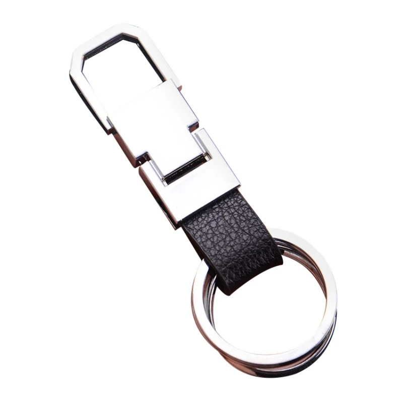 

Men Women Waist Hanging Keyring Metal Key Chain Leather Car Key Organizer Pendant Keyfob EDC Tool