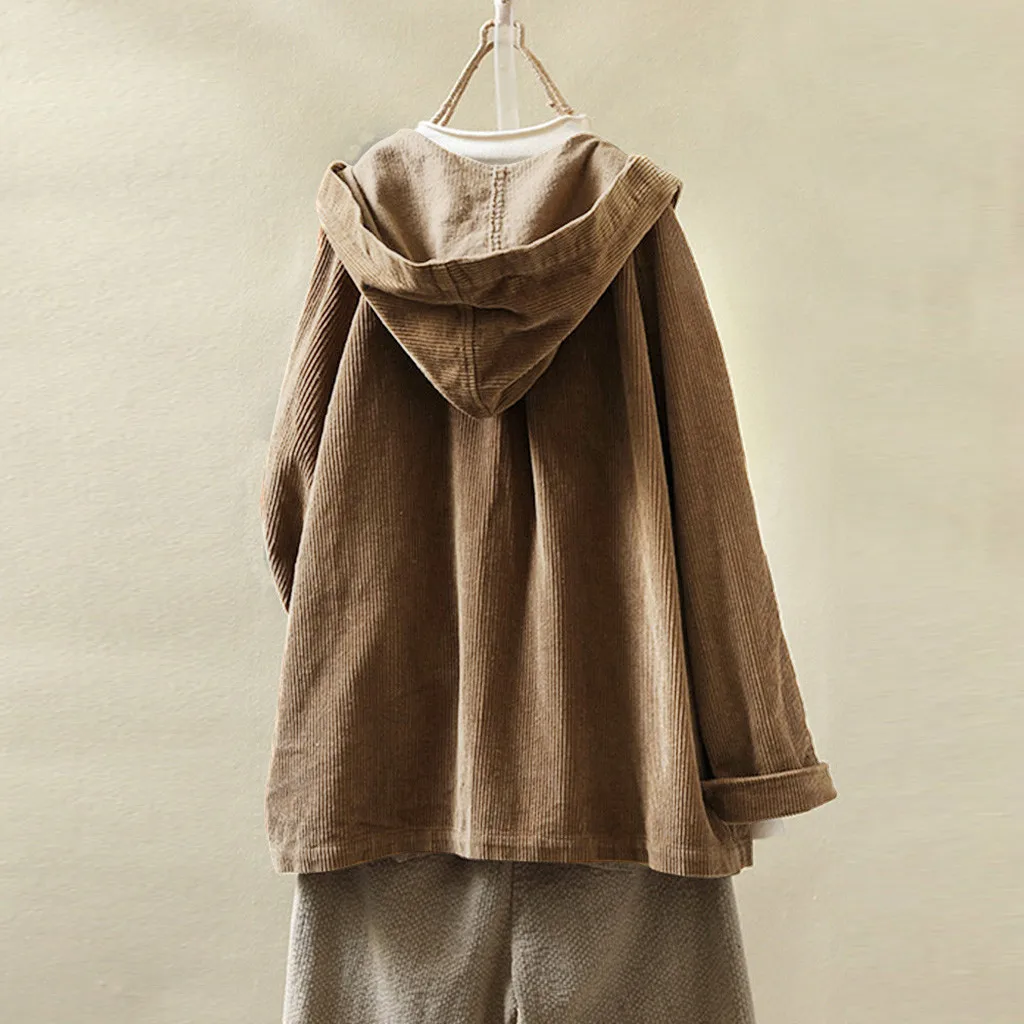 Модная горячая распродажа Повседневная Женская винтажная куртка с капюшоном и