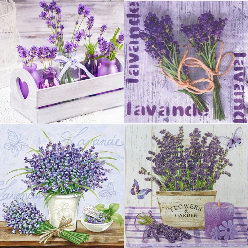 Набор для алмазной вышивки сделай сам Алмазная мозаика 5D с фиолетовыми цветами