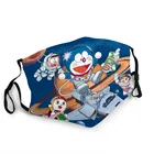 Маска для рта Doraemon для взрослых и детей с фильтром, мягкая Антибактериальная мультяшная игрушка, детская