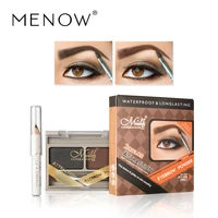 menow miele e418 double color eyebrow powder with eyebrow brush eyeliner waterproof natural three dimensional