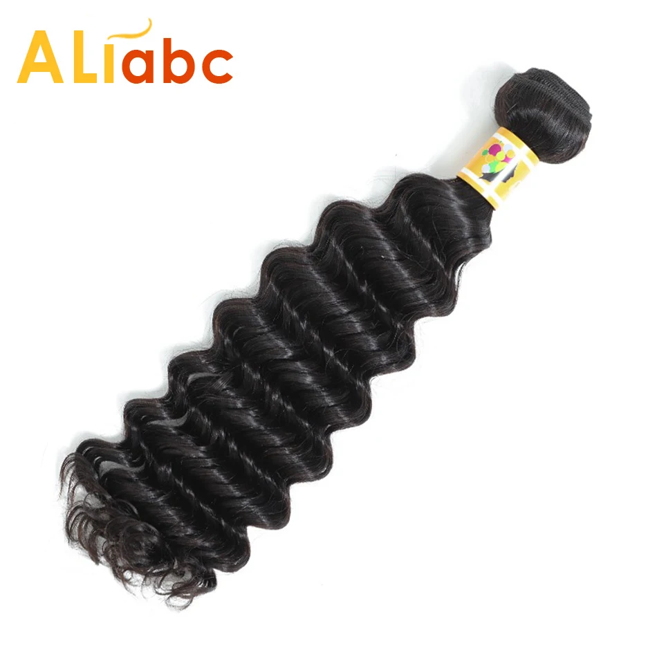 Aliabc Brazilian Deep Wave Hair Weave Bundles Human Natural Color Remy 8-28 inch Extensions Free Shipping | Шиньоны и парики
