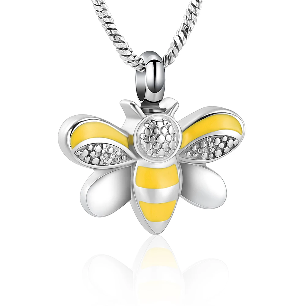 Кремация ювелирные изделия пчела урна ожерелье для праха женщин из нержавеющий