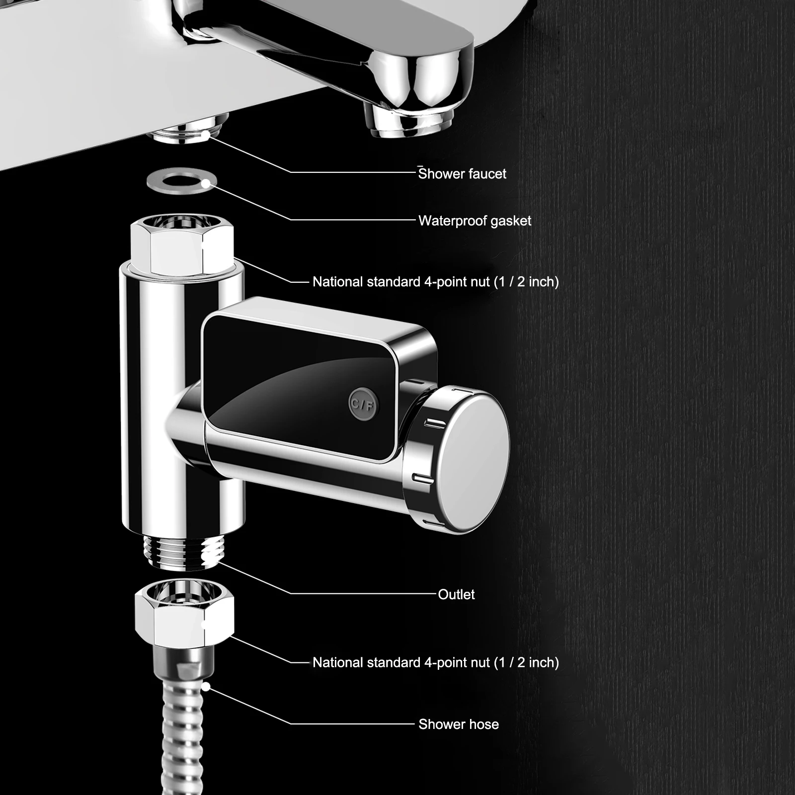 shower thermometer led electronic display faucet baby bath thermometer safe heath home bathroom tools shower temperature display free global shipping