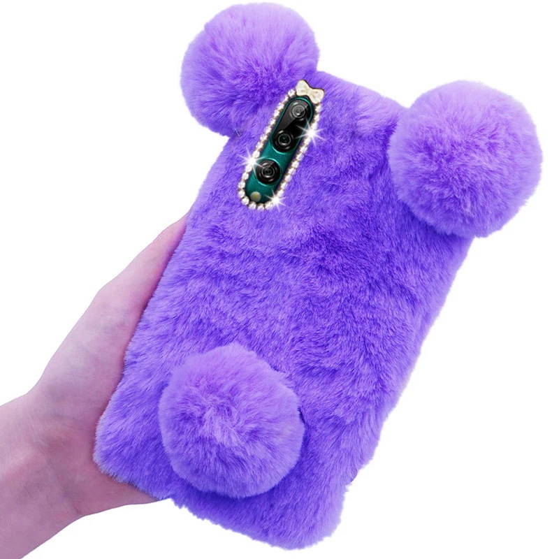 Милый плюшевый пушистый чехол для Huawei Y9 Y8 Y7 Y6 Y5 Prime Pro 2019 2018 2017 Y9s Y8p Y7p Y7a Y6p Y6s Y5p