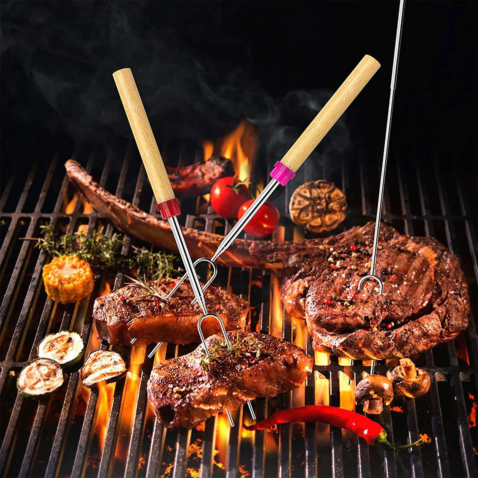 

Stainless Steel Chicken Leg Rack Roaster Stand Bbq Barbecue Tools Portable Barbecue Outdoor Camping Beer Chicken Grill