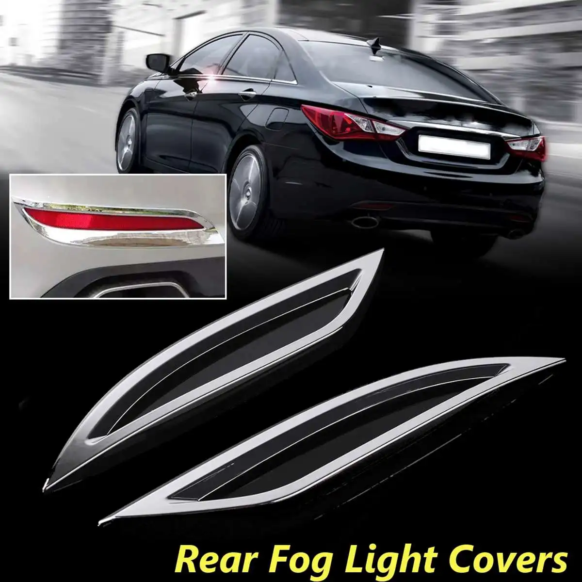 1 пара автомобильных аксессуаров для стайлинга хромированные Чехлы