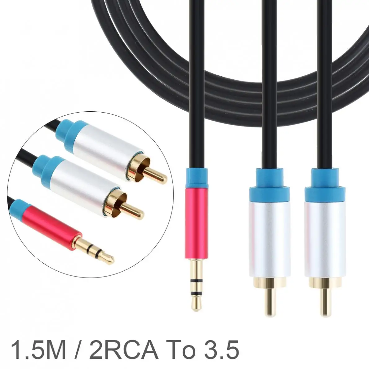 DiGiYes 1 5 м RCA кабель HiFi стерео 2RCA на 3 мм аудио AUX Jack Y сплиттер