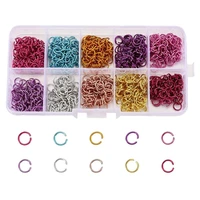 1340pcs box of aluminum wire open jump ring 10 colors closed but not welded ring used for chain jewelry