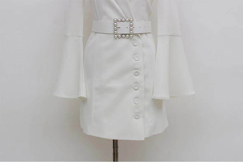 Mozuleva офисный Женский блейзер с поясом приталенный Блейзер зубчатым вырезом