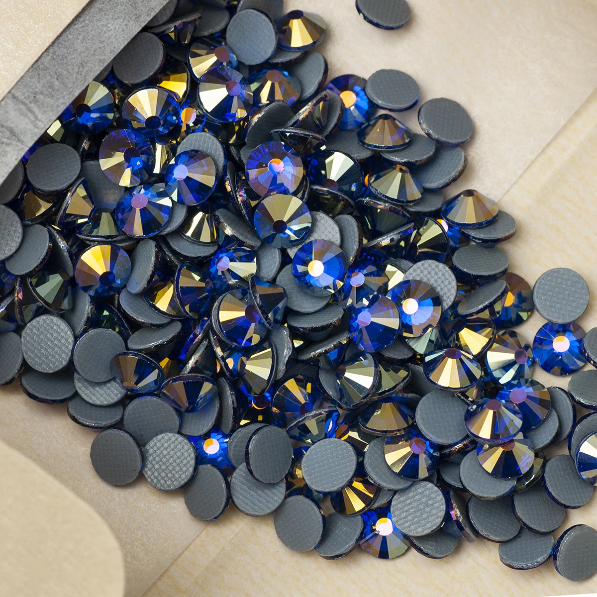 YANRUO Sapphire AB Rhinestones Hot Fix Glass Heat Iron on Vestidos Crystal Beads DIY Craft Stones | Дом и сад
