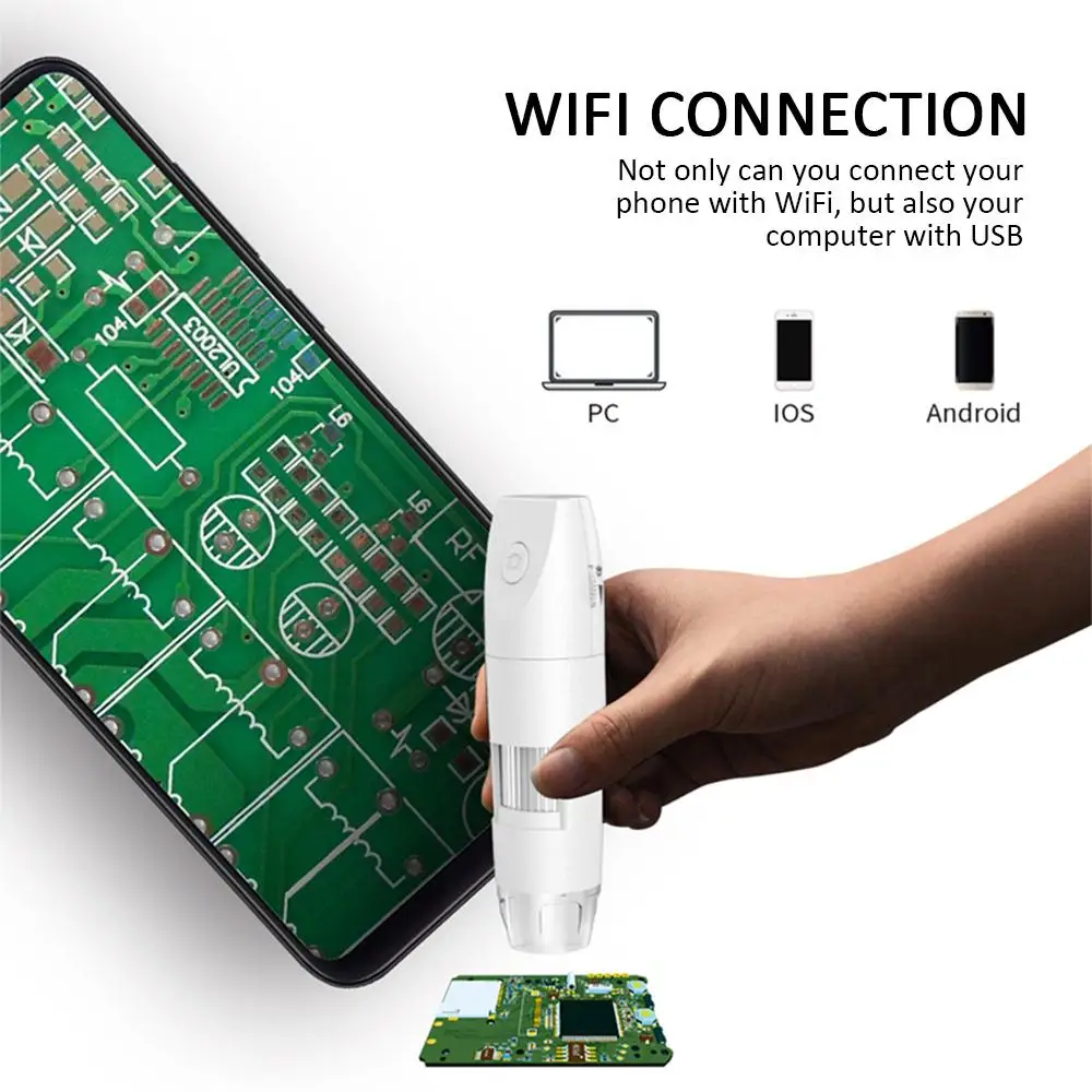 Wifi эндоскоп ручной цифровой микроскоп мониторинг компьютеров Водонепроницаемый