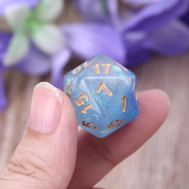 7 шт. D4-D20 акриловые многогранные кости 20 сторонних кубиков настольные ролевые
